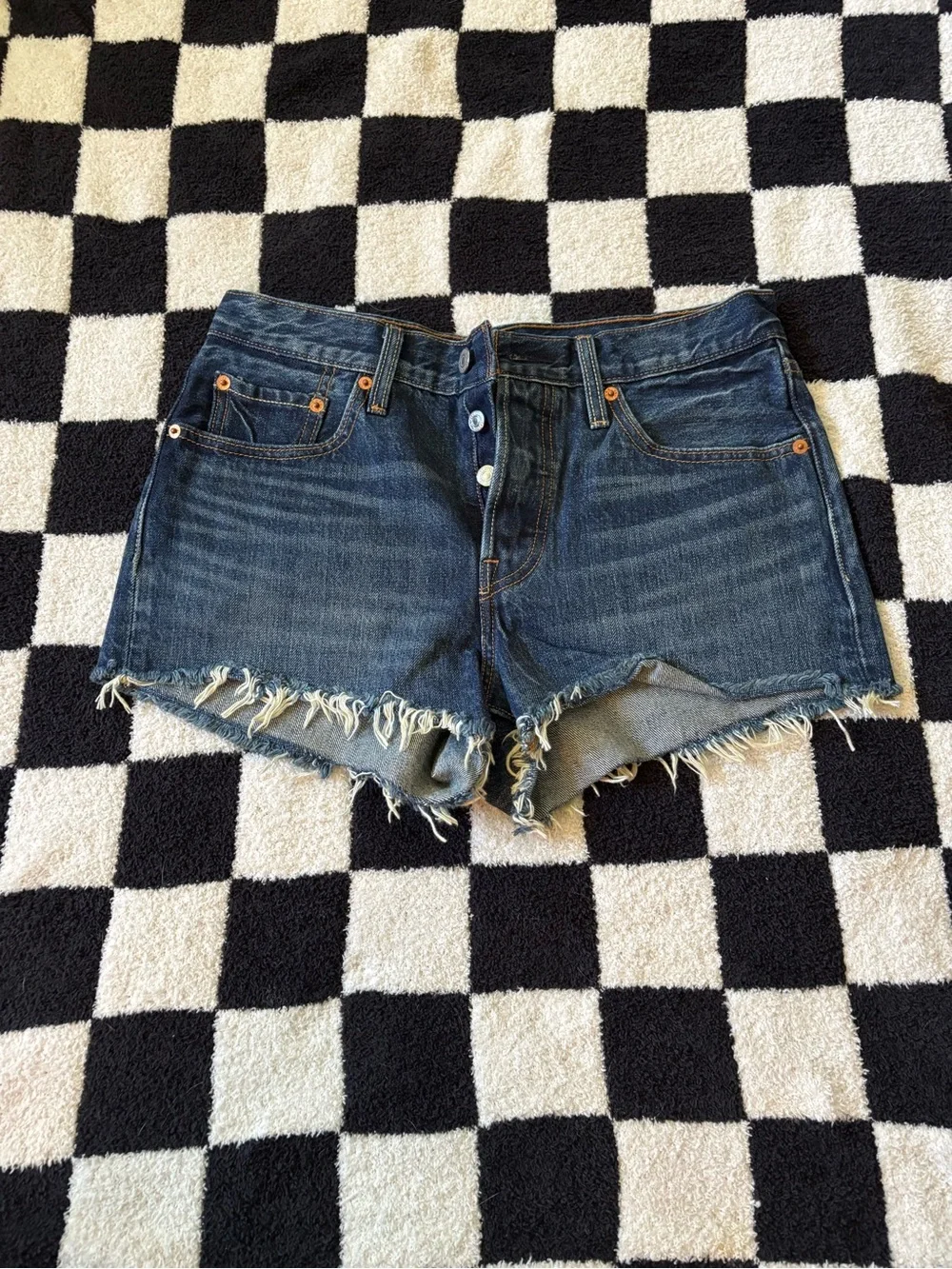 Levi's Dark Blue Denim Shorts Size 27